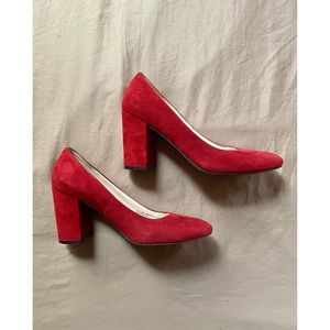 Cole Haan Red Suede Pumps